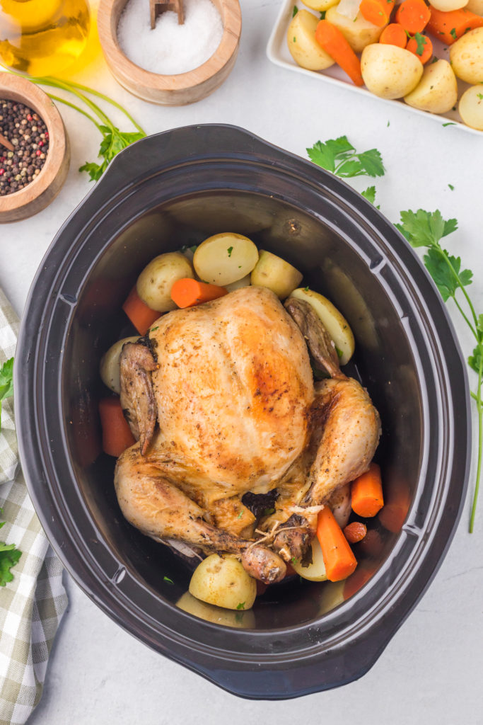 Slow Cooker Whole Chicken - Pumpkin 'N Spice