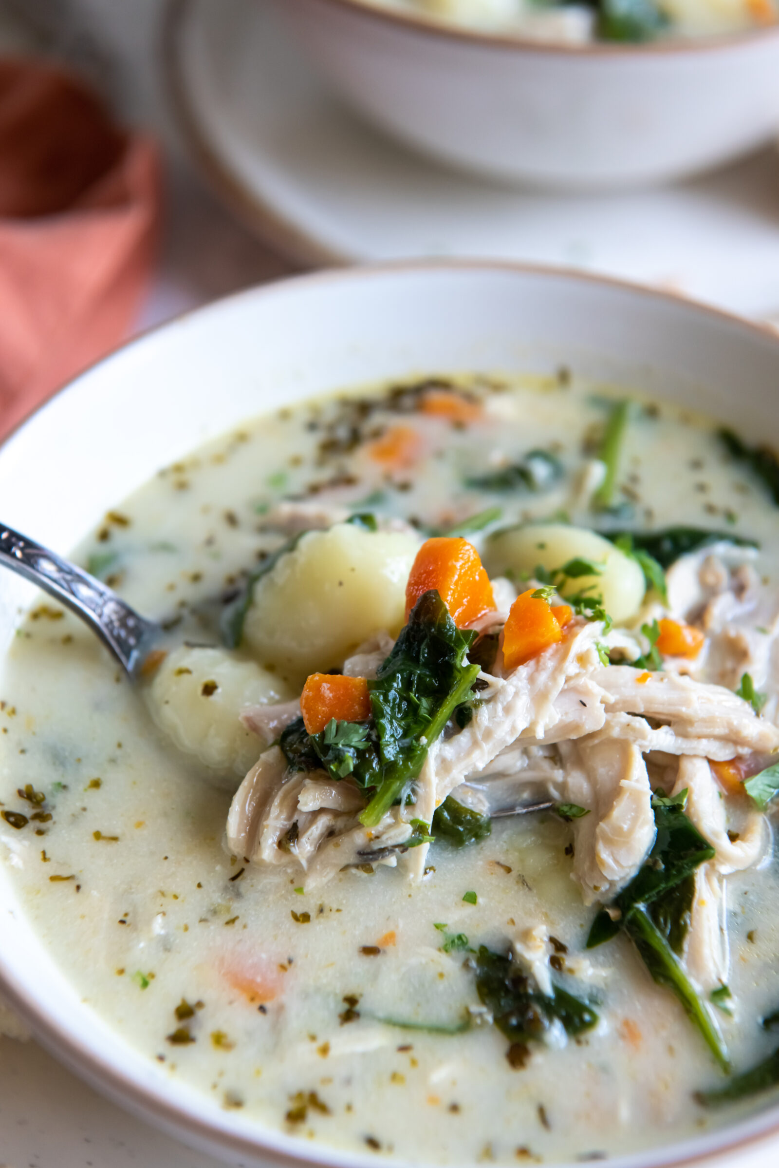 Creamy Chicken Gnocchi Soup (Instant Pot) - Oh Snap Macros