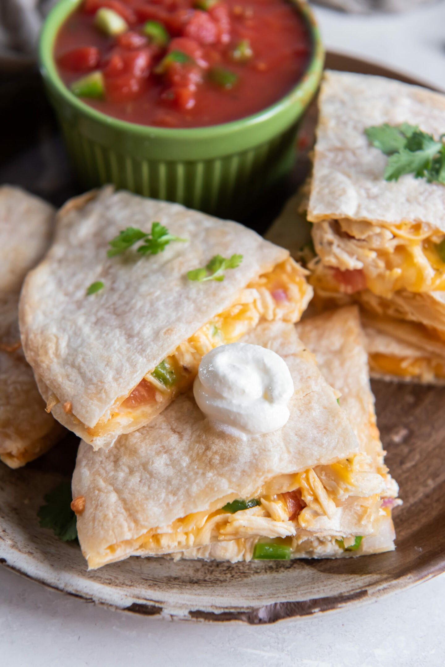 Air Fryer Chicken Quesadilla - Pumpkin 'N Spice