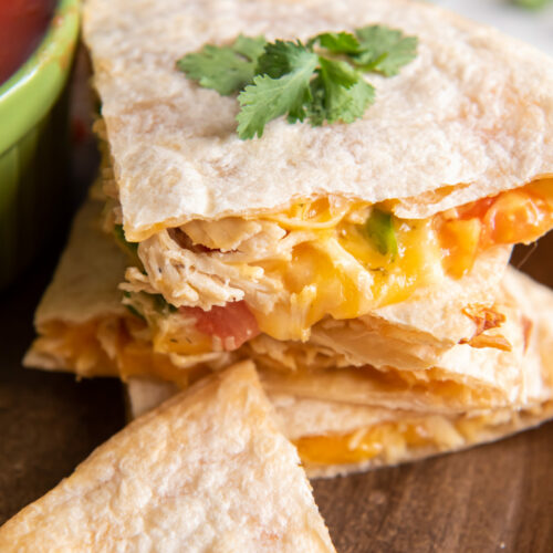 Air Fryer Chicken Quesadilla - Pumpkin 'N Spice