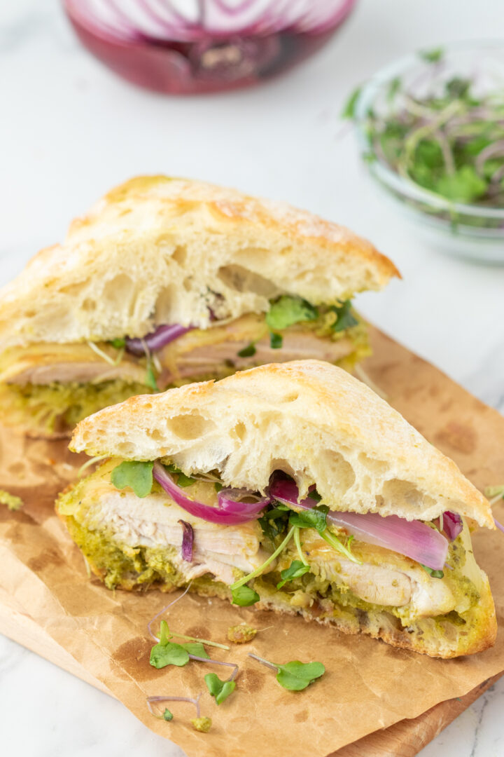 Pesto Chicken Sandwich Pumpkin 'N Spice