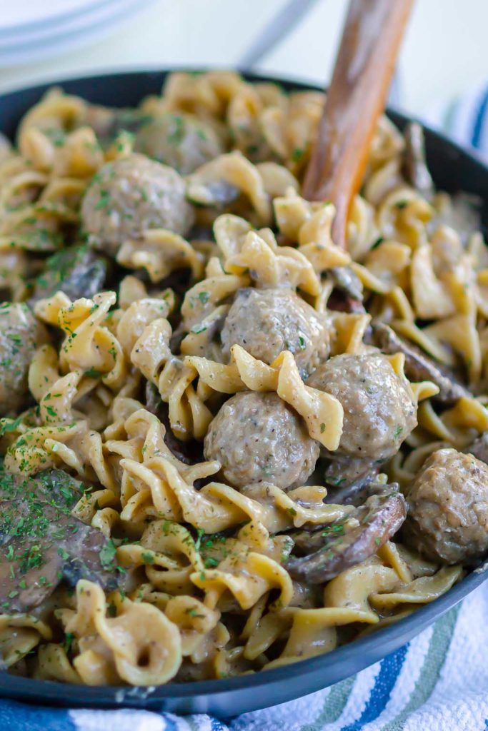 One Pot Meatball Stroganoff - Pumpkin 'N Spice