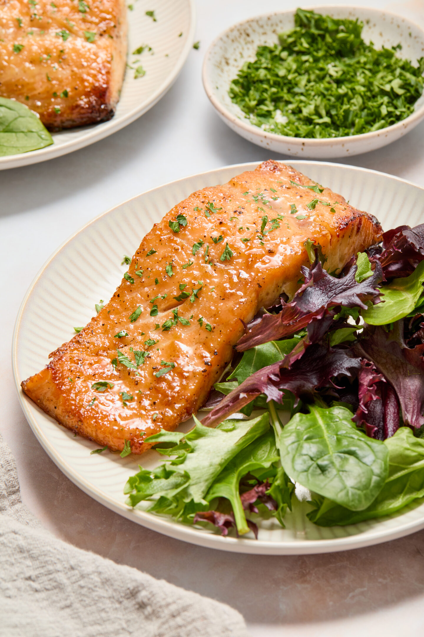 Air Fryer Brown Sugar Glazed Salmon - Pumpkin 'N Spice