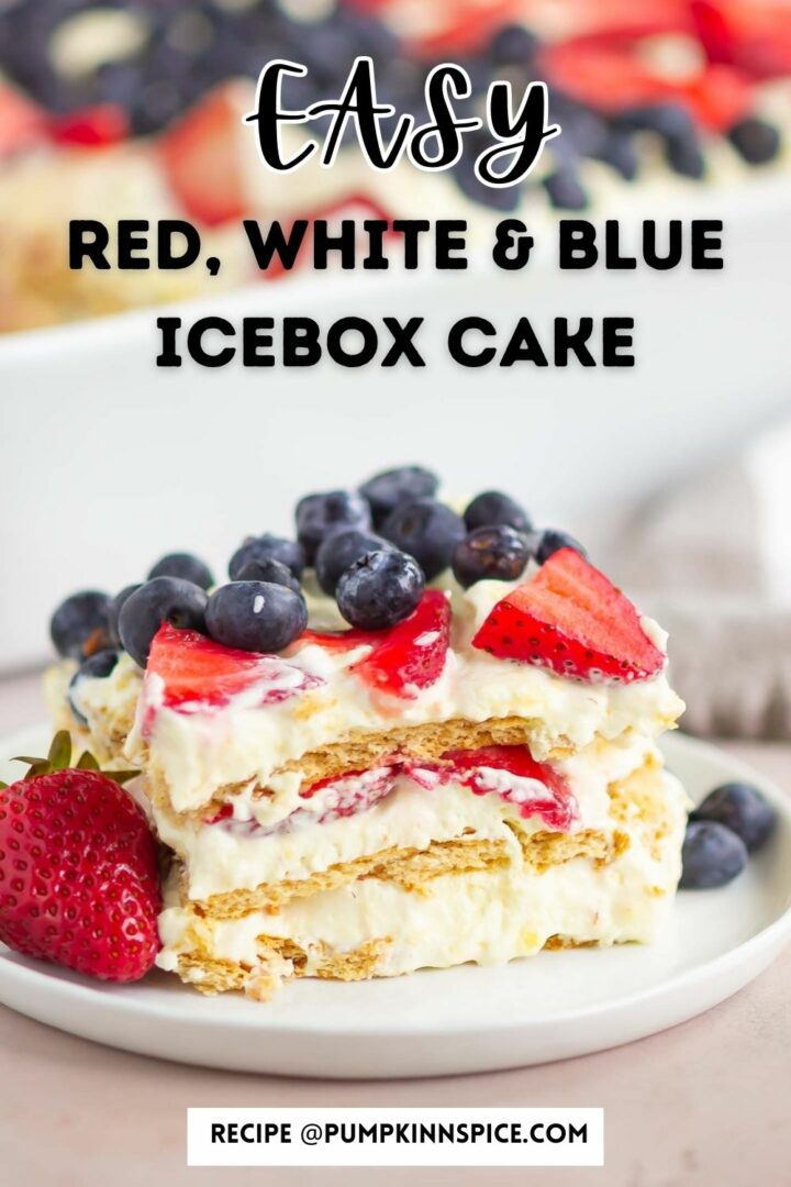 icebox cake on a white plate