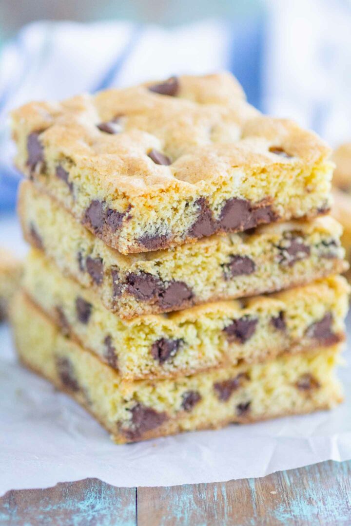 cookie bars stacked on top of each other