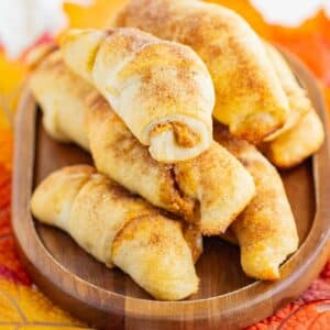 crescent rolls piled on top of each other