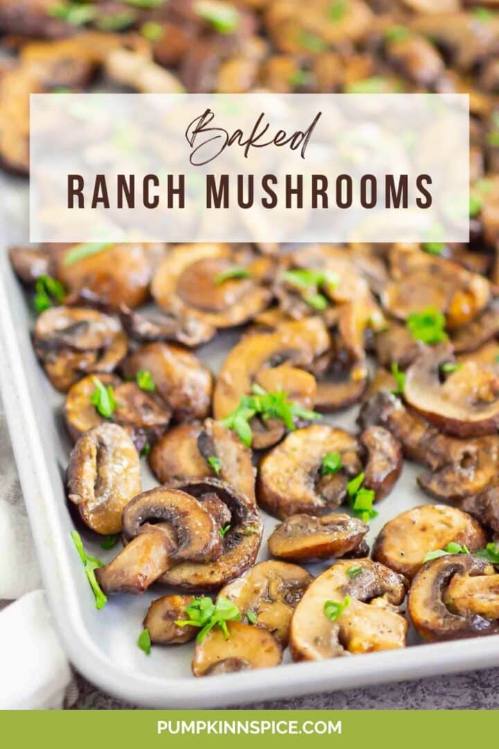 mushrooms on a sheet pan