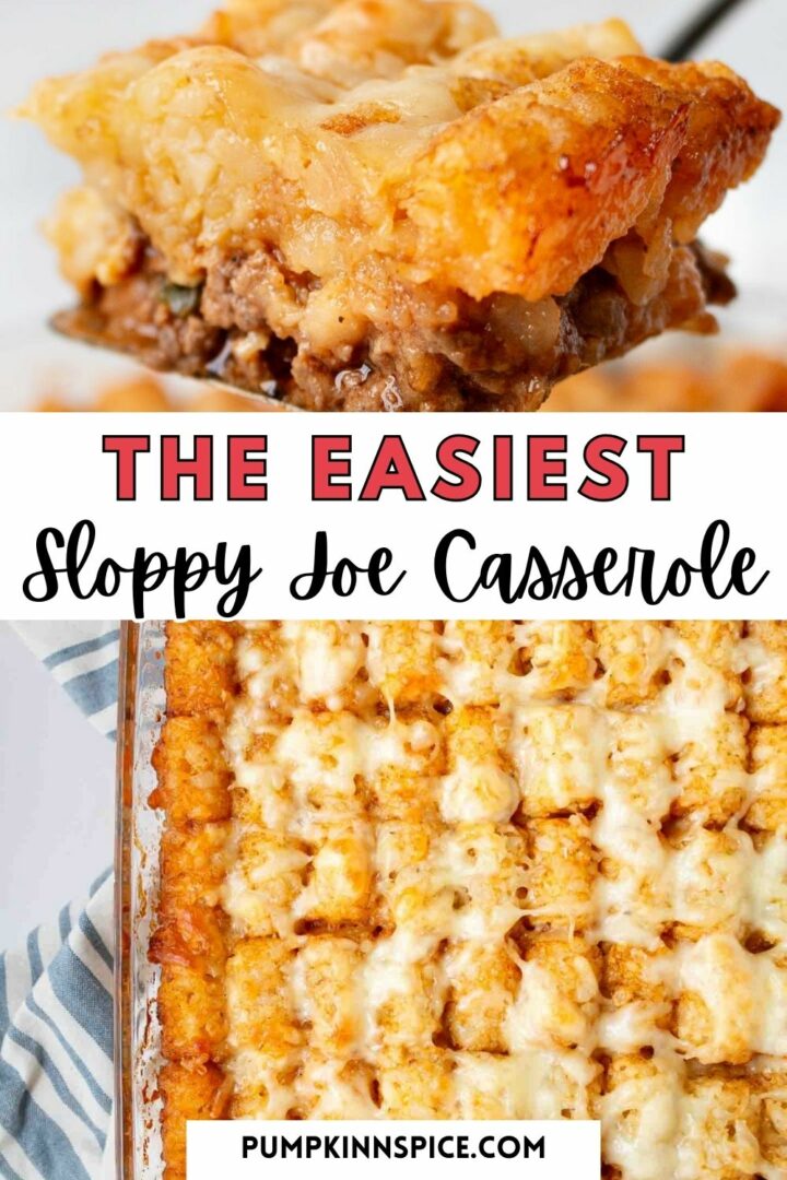 sloppy joe casserole in a dish