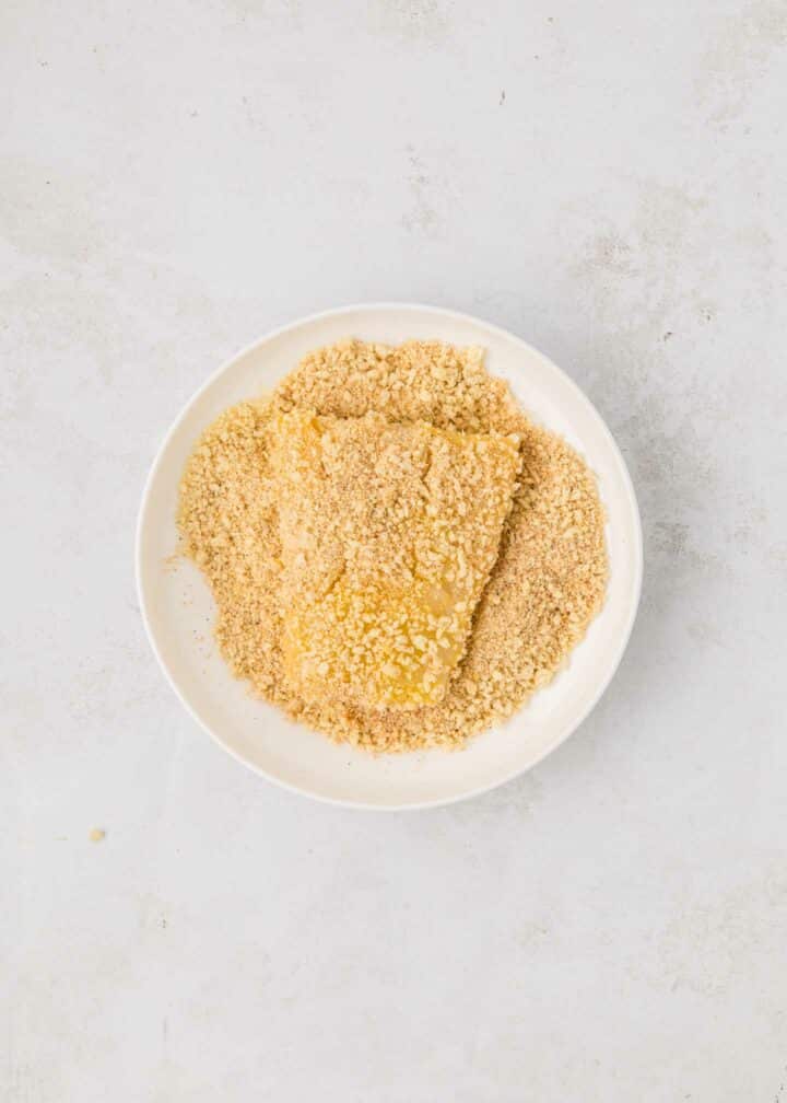 cod dipped in bread crumb mixture