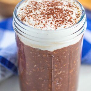 overnight oats in a glass jar